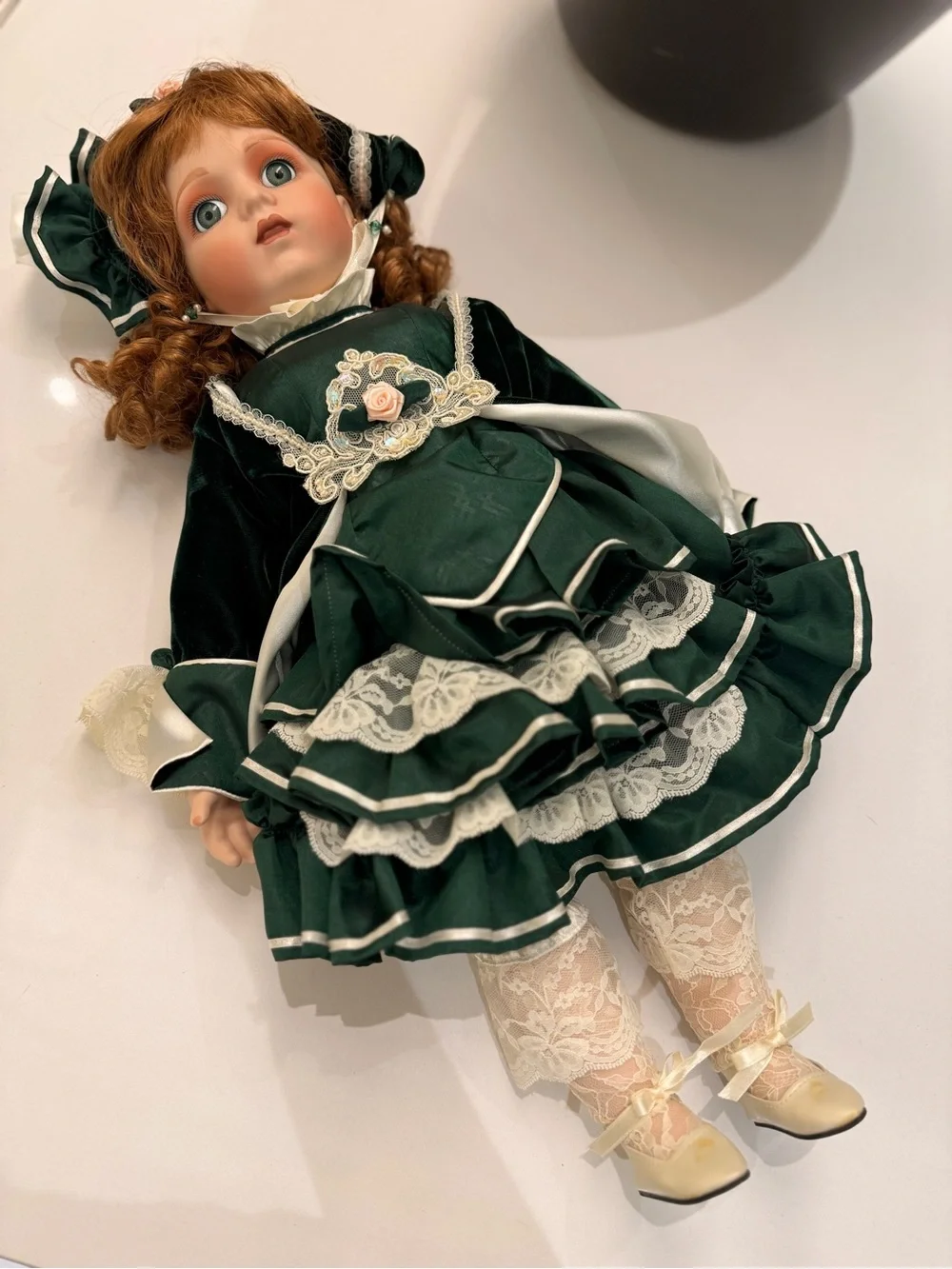 Rare Franklin‎ Heirloom Mint 22” Antique Le Bebe Bru Reproduction Doll VTG